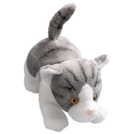 Carl Dick Cat white-grey, 7 inches, 18cm, Plush Toy, Soft Toy 3223002