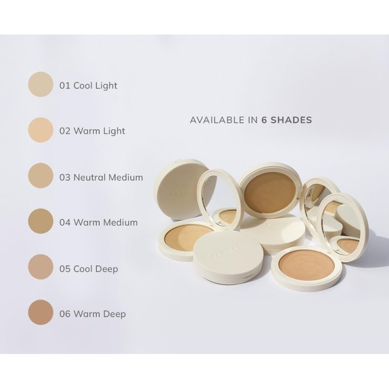 FARMASI Makeup BB All in One Powder, Lightweight, Long-Lasting Medium-Full