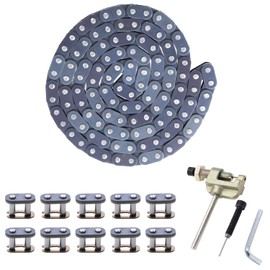 KAMIER T8F Drive Chain 116 Link Breaker Heavy Duty for 43cc 47cc 49cc 2-Stroke Pocket Rocket Bike APC Mini Chopper 50cc SSR SX50 Syx Moto Holeshot MotoTec Xtreme Xpro Kids Pit Dirt Bike ATV Quad Parts