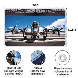 Air Combat Fighter Military Backdrop Aircraft Carrier Party Photography Air Force Party Supplies Banner Fighter Jet Birthday Studio Props 6x4ft