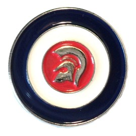GBJUK Trojan MOD Helmet Enamel Lapel Pin Badge with Butterfly Back Clasp Metal, Metal