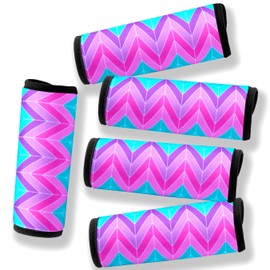 XioioiX Luggage Handle Wrap for Suitcase-Printed Bright Neoprene Luggage Tags/Grips/Identifiers/Markers/Covers/Gripper for Suitcases Carry On Bags 5 Packs (USA Flag-5 Packs)