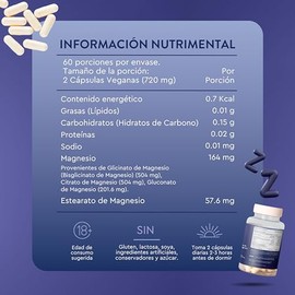 Moods | Triple Mag - Magnesio Complex - Con Glicinato, Gluconato y Citrato de Magnesio, Alta absorción - Suplemento 100% Natural y Vegano - 120 Cápsul