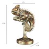 GENUINQ Steampunk Lizard Chameleon Statue Hand Painted Sculpture Resin Cyborg