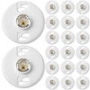 Saysurey 20 Pcs E26 Medium Base Ceiling Lamp Holder Keyless