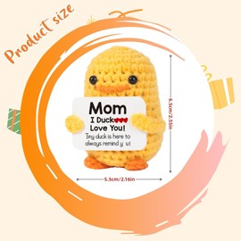 ltoSrfnb Crochet Plush Duck, Suitable as a Mother's Day Gift, Mother's Day Gift, Mum, Gifts for Mum, Birthday Gift for Women, Love You Mom
