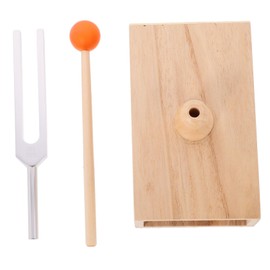 Kisangel 1 Set Healing Tuning Fork with Wooden Resonator Box Tuning Fork Mallet for Yoga Meditation Sound Therapy Lightweight Portable Healing Tool