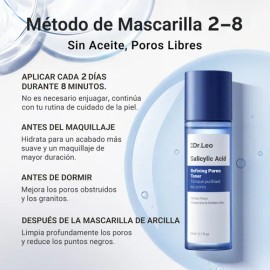 Dr.leo Tónico Reductor De Poros Con Ácido Salicílico 80ml