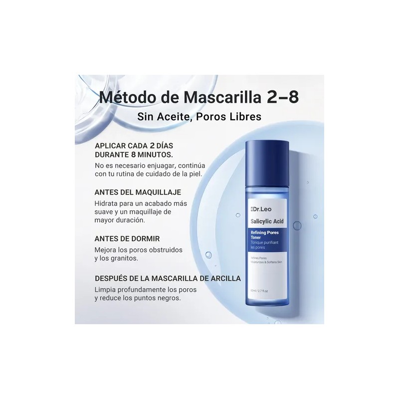Dr.leo Tónico Reductor De Poros Con Ácido Salicílico 80ml