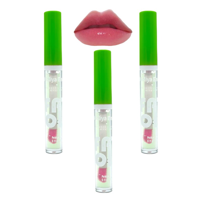 Set De 3 Labial Lip Gloss Mágico De Aloe Vera