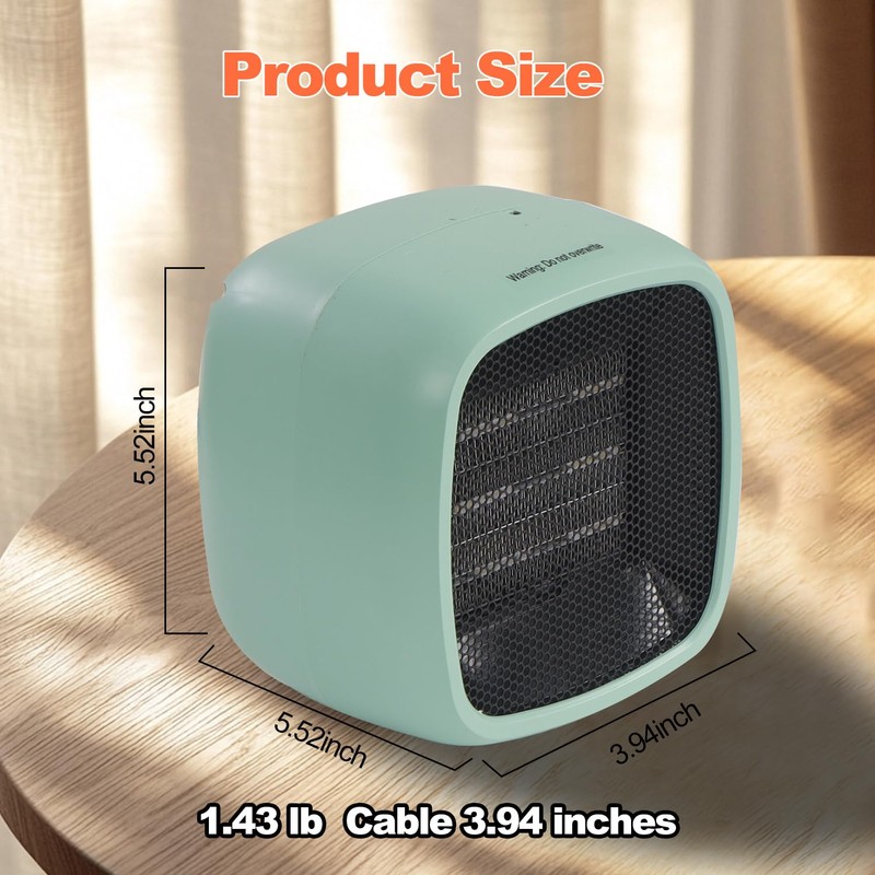 Space Heater, Small Portable Electric Heaters for Indoor Use 2