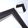 ZBEIVAN 11x14 Black Picture Mats with white Core Bevel Cut