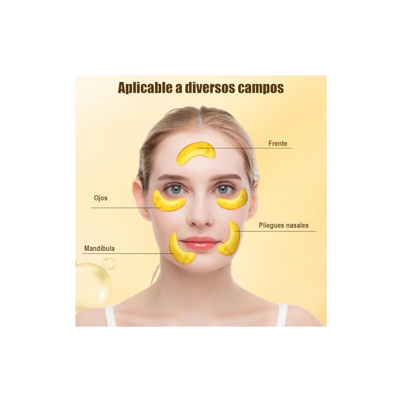 HNTCSR Parches de Colágeno y Oro de 24K para Ojos