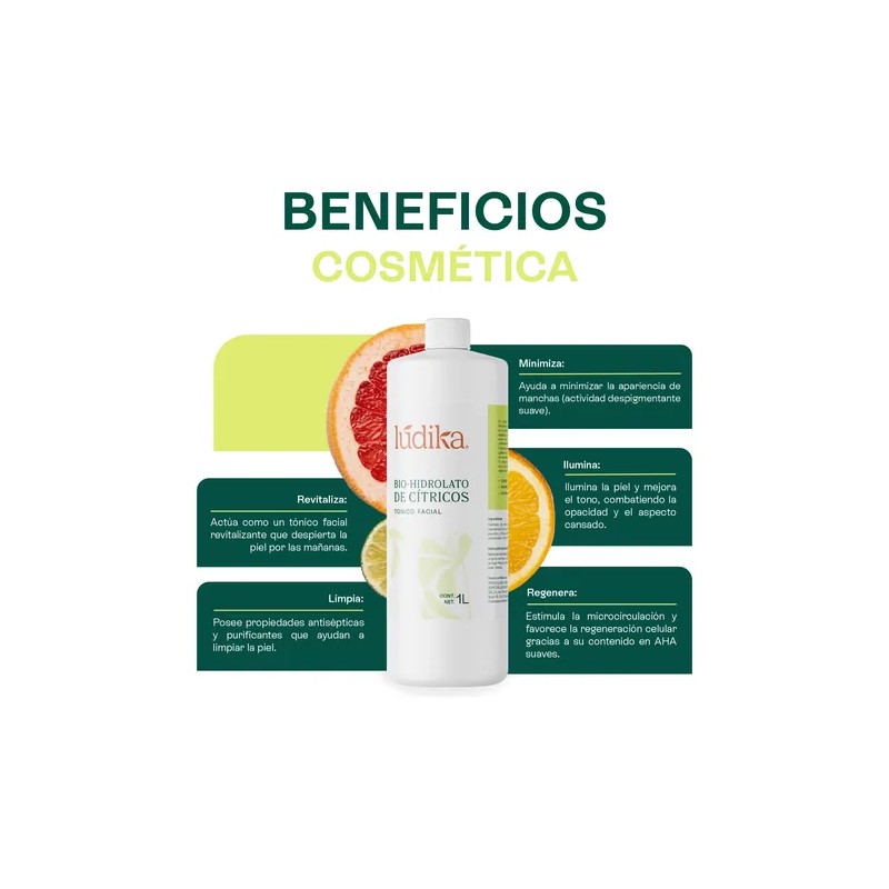 Hidrolato De Cítricos Facial, Corporal Y Capilar 1 L