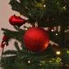 Plastic Christmas Bauble Diameter 8 cm Matt High Gloss Glitter