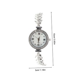 Gatuida Elegant Mermaid Design Quartz Wrist Watch for Women Rhinestone Studded Bangle Bracelet Silver Wristwatch for Casual and Formal Events Distinctive Style