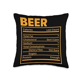 Thanksgiving Beer Calories Menu Thankful Throw Pillow