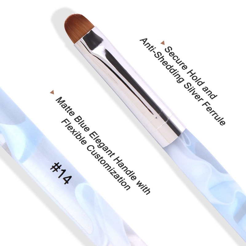 French Manicure Brush -Two Way Nail Art Brush with Dotting