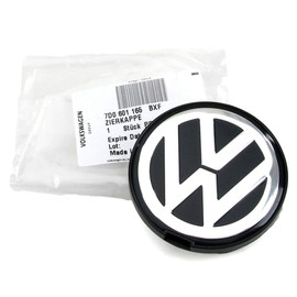 Original VW parts Wheel Hub Center Caps Set Rim 16" for Volkswagen Polo 1995 - 2010, Bora, Beetle, Golf, Passat, Lupo/Vento/Transporter (6N0 601 171BXF)