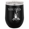 "You Died" Video Game Souls of the Dark Bonfire Design
