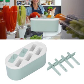 6 Hole Ice Cream Mould Ice Lolly Molds DIY Ice Cream Maker Mold Freeze Ice Pop Cube Household Ice Cream Making Tool for Home Kitchen Dessert Shop