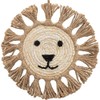 Natural Hanging Cartoon Lion Face Plaque 25cm Macrame Wall Nursery