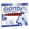 Giotto Turbo Maxi Pack of 12 Plain Felt Tip Pens