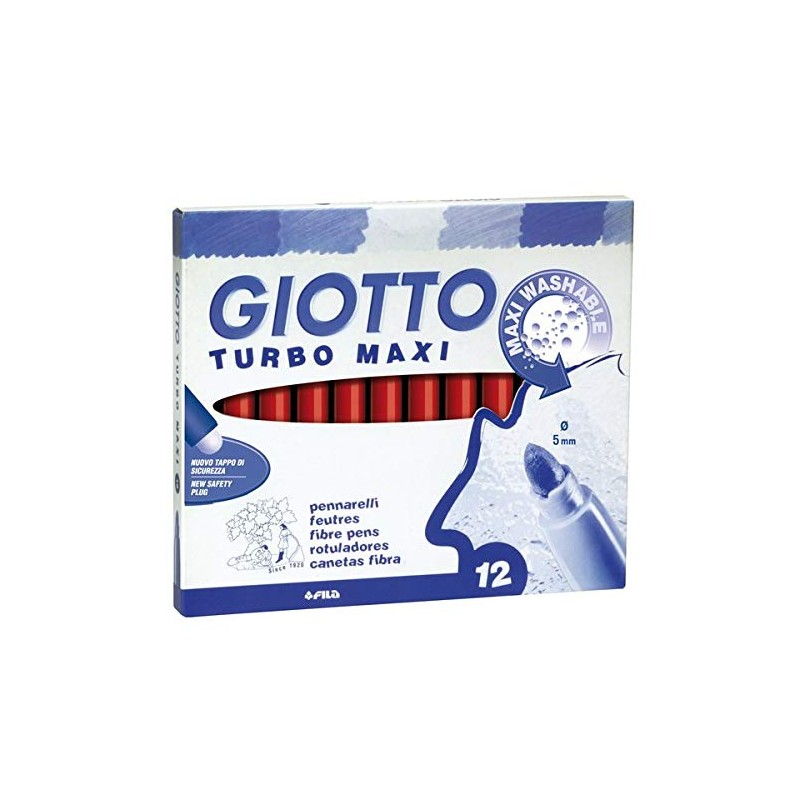 Giotto Turbo Maxi Pack of 12 Plain Felt Tip Pens