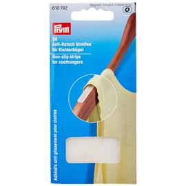 Prym 610742 Anti-Rutsch-Streifen für Kleiderbügel, Plastik, weiß, 14 x 7 x 0.5 cm