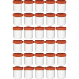 30 Ointment Jar Containers Cream/Ointment Kruken High 12ml Capacity with Orange Lids – Made in Germany