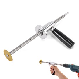 Lyreh Inside Pipe Cutter, Stainless Steel Plumbing Internal Plastic Hose Cutting Tool with Grit Cutting Wheel & Handle 7" Adjustable Cut Depth Fit for 1.5-8" PVC Pipes