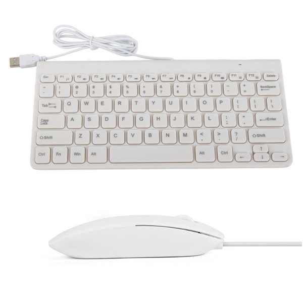 Ultra Thin USB Wired Keyboard, Mini Portable Plug and Play