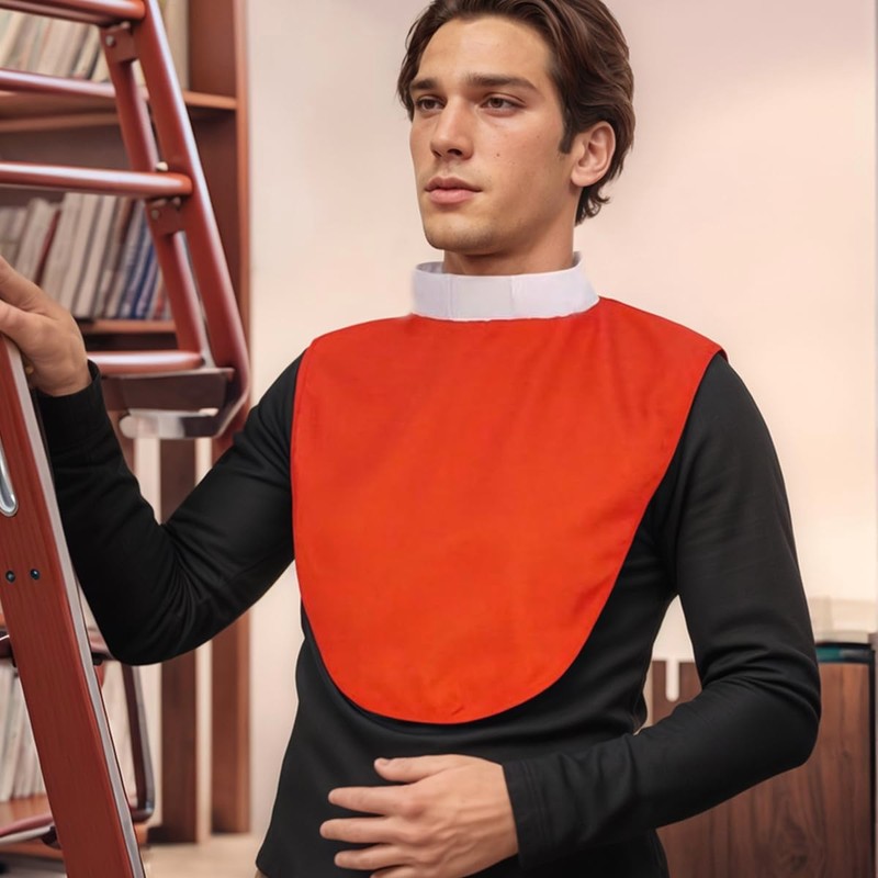 Auroeyfairy Priest Clergy Tab Collar Unisex Costume Pastor Bib Dickey