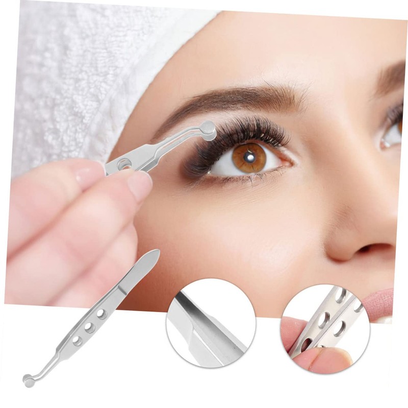 Mobestech 3pcs Stainless Steel Tweezer for Women Meibomian Gland Non-skid