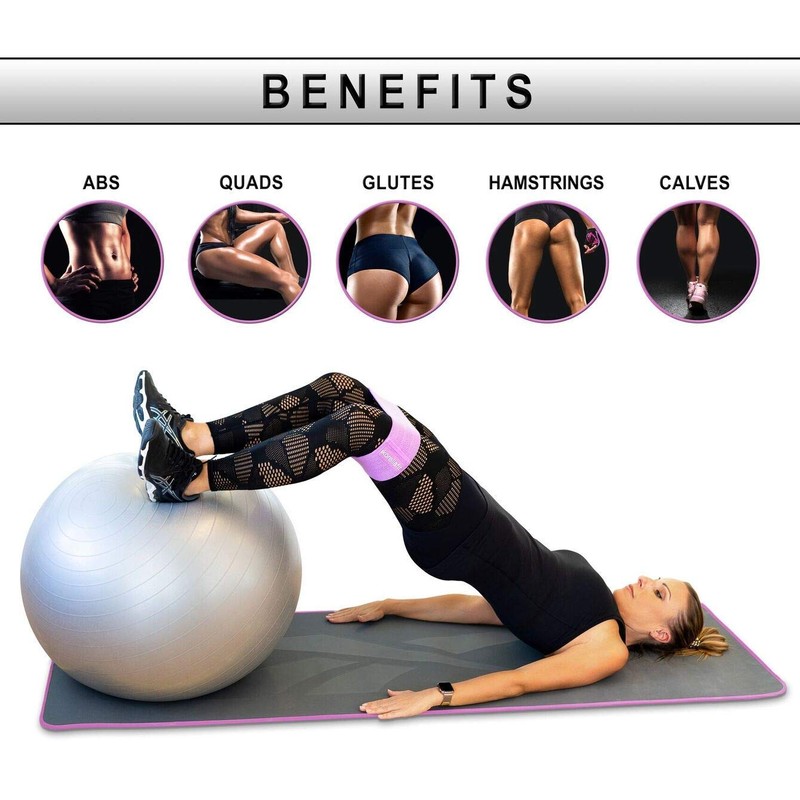 KEEPPEAK Resistance Booty Bands Set: 3 Non-Slip Fabric Exercise Bands