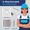 12x12 Inch (Duct Opening) Air Vent Cover - 4-Way Extruded
