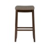 Linon Claridge Bar Stool Gray Woven Padded Seat Wood Frame