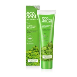 Ecodenta Exceptional Whitening Toothpaste - Teeth Cleaning Plaque Removal Tooth Paste with Bergamot for Smokers Coffee Wine Users 100ml