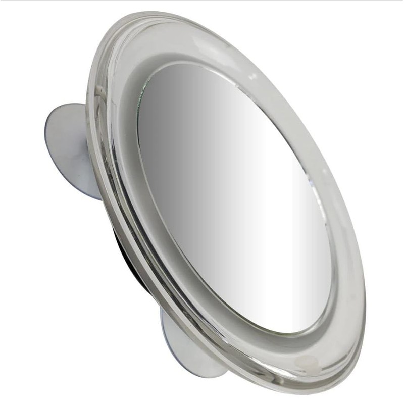 Rucci Super Bright LED Lighted Suction Mirror, 7X 7" Edge-to-Edge