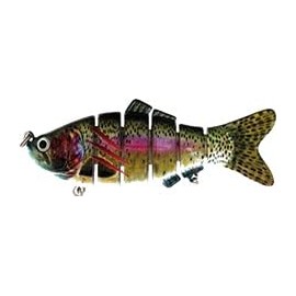 4" Spring Shad Multi Jointed Swimbait Bass Fishing Lure Bait Hard Slow Fast Sinking Life Like Big Gizzard Shad Minnow Bluegill Dark Sleeper Hooks (4" Stock Trout Injured)