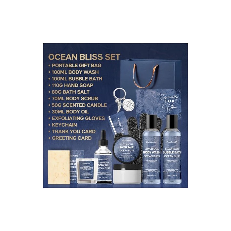 PEARLWORLD Set De Baño Y Spa Con Aroma A Océano