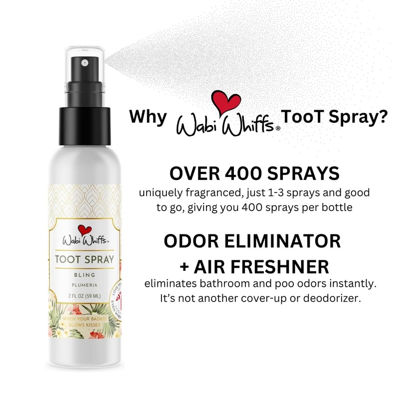 Wabi Whiffs Room and Bathroom Toot Sprays (Bling)