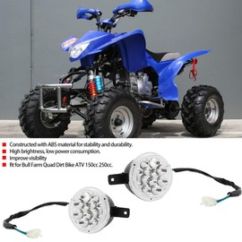 2019 tao 125 atv headlights + HeadLight, 2pcs 12V LED Left Right HeadLight Lamp Fit for Bull Farm Quad Dirt Bike ATV