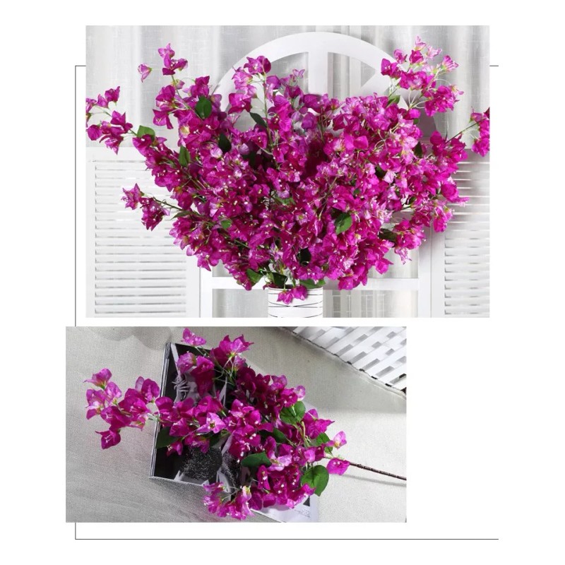TENDER LIHOME Rama Bugambilia Vara Decoración Flores Artificiales 1.2 Mts
