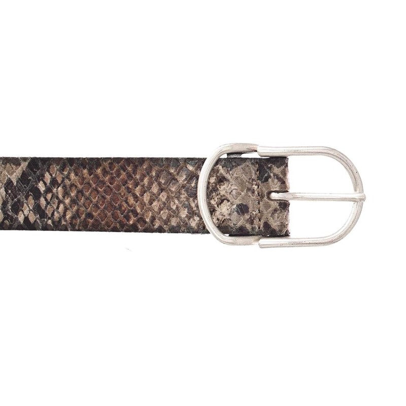 Vanzetti Women's Leather Belt with Snake Print 30 mm Leather