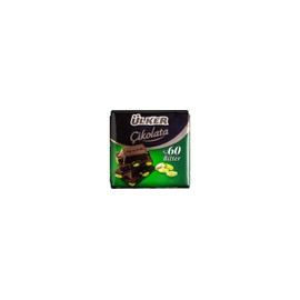Ulker Butun Antep Fistikli Bitter Cikolata Dark Chocolate with Whole Pistachios Turkish Chocolate Pack of 6