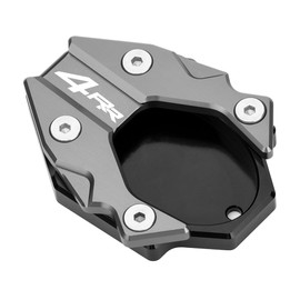 Motorcycle Kickstand Enlarger Plate For Ninja ZX-4RR 2023-2026 Aluminum Alloy Outdoor Enlarged Base Motorcycle Kickstand Pad ninja zx-4rr Accessories (Gray)