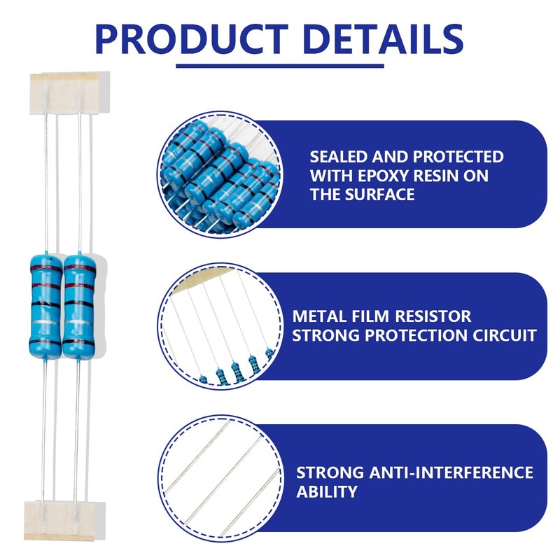Innfeeltech 2 W 1% Tolerance 2.2 Ohm Metal Film Resistor