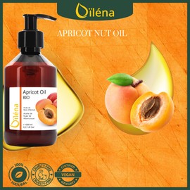 Organic Apricot Kernel Oil 100% Pure, Natural, Vegan, No GMO - Aromatherapy Massage Oil Hair Skin Body Certified BIO Moisturizer for face, body and hair 500 ml 17.52 fl oz