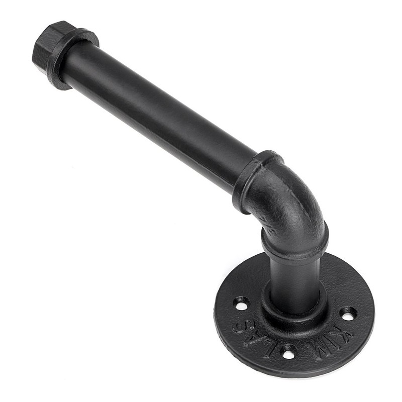 BTSKY Antiker Toilettenpapier-Halter aus Industrie-Rohr, schwarz